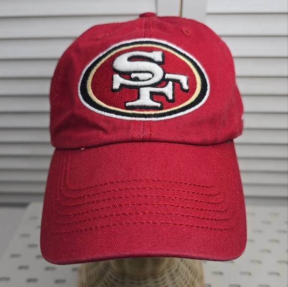 '47 SF 49ers Red Cap Unisex Small Fit Dad Hat NFL Logo Retro Fan Embroidered - Picture 2 of 10